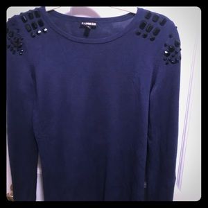 Express embellished shoulder top